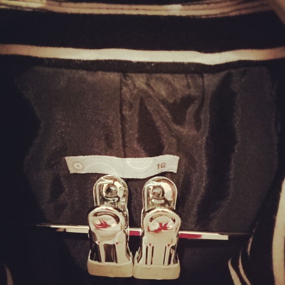 Target Black And White Striped Blazer Jacket Size 16 - Picture 3 of 3